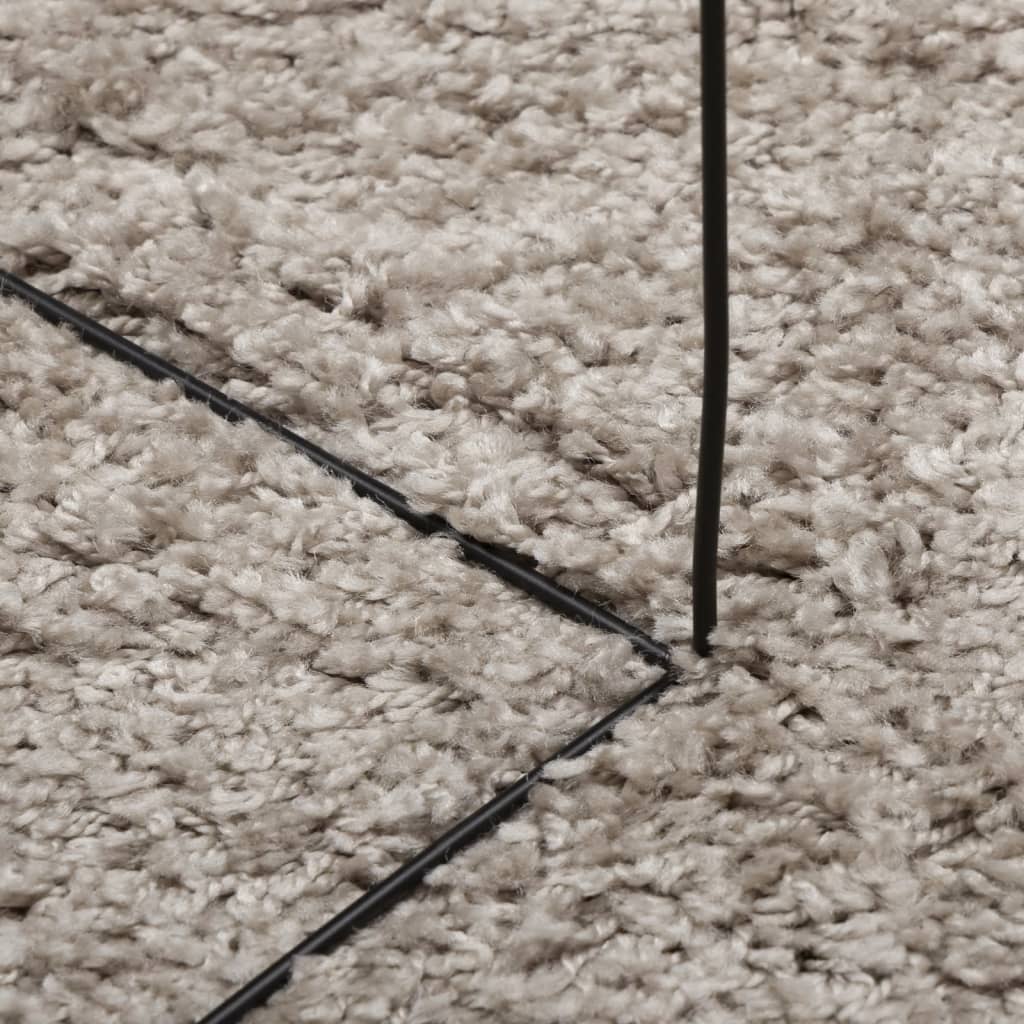 Tappeto Shaggy PAMPLONA a Pelo Lungo Moderno Beige 120x170 cm - homemem39