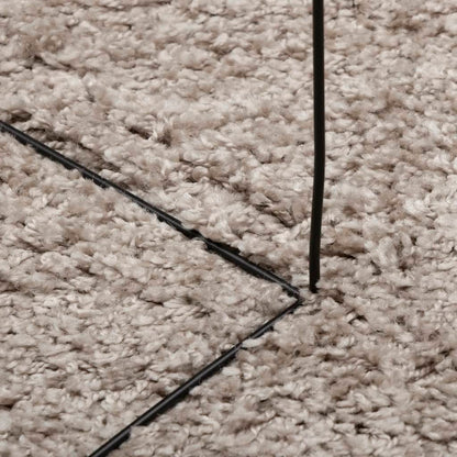 Tappeto Shaggy PAMPLONA a Pelo Lungo Moderno Beige 140x200 cm - homemem39