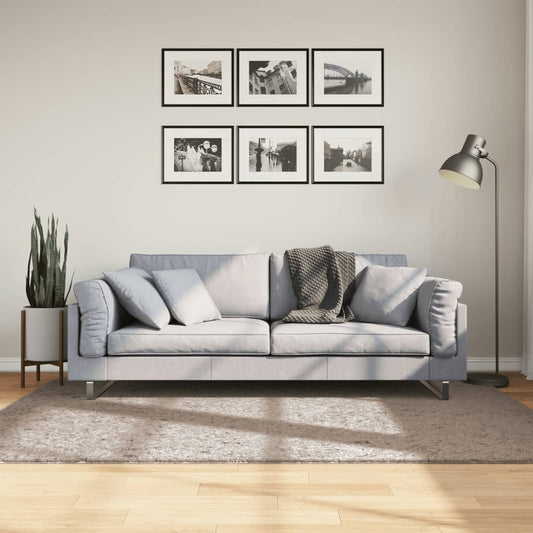 Tappeto Shaggy PAMPLONA a Pelo Lungo Moderno Beige 140x200 cm - homemem39