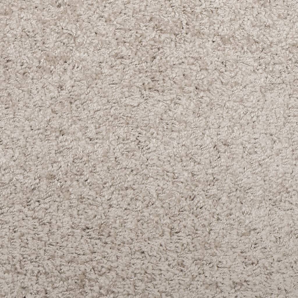Tappeto Shaggy PAMPLONA a Pelo Lungo Moderno Beige Ø 100 cm