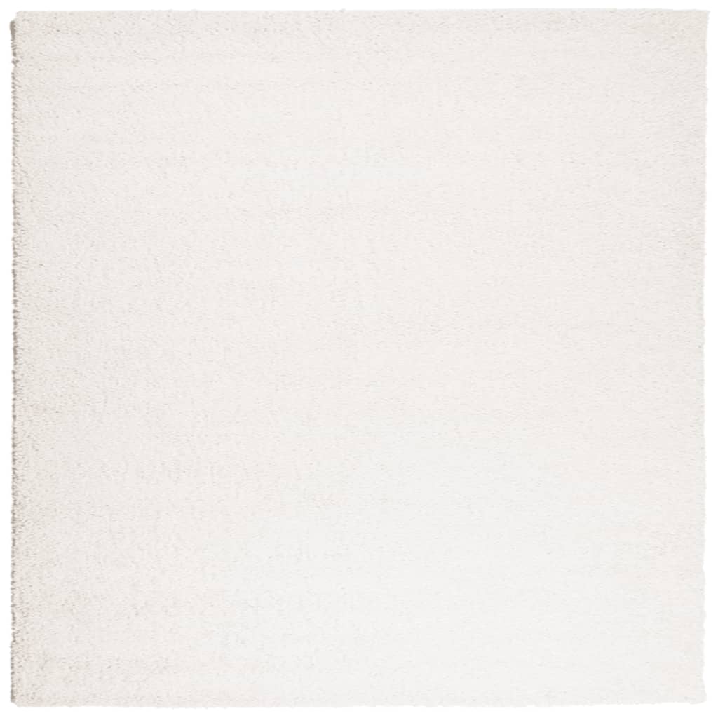 Tappeto Shaggy PAMPLONA a Pelo Lungo Moderno Crema 160x160 cm