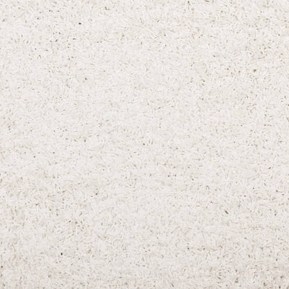 Tappeto Shaggy PAMPLONA a Pelo Lungo Moderno Crema 160x160 cm