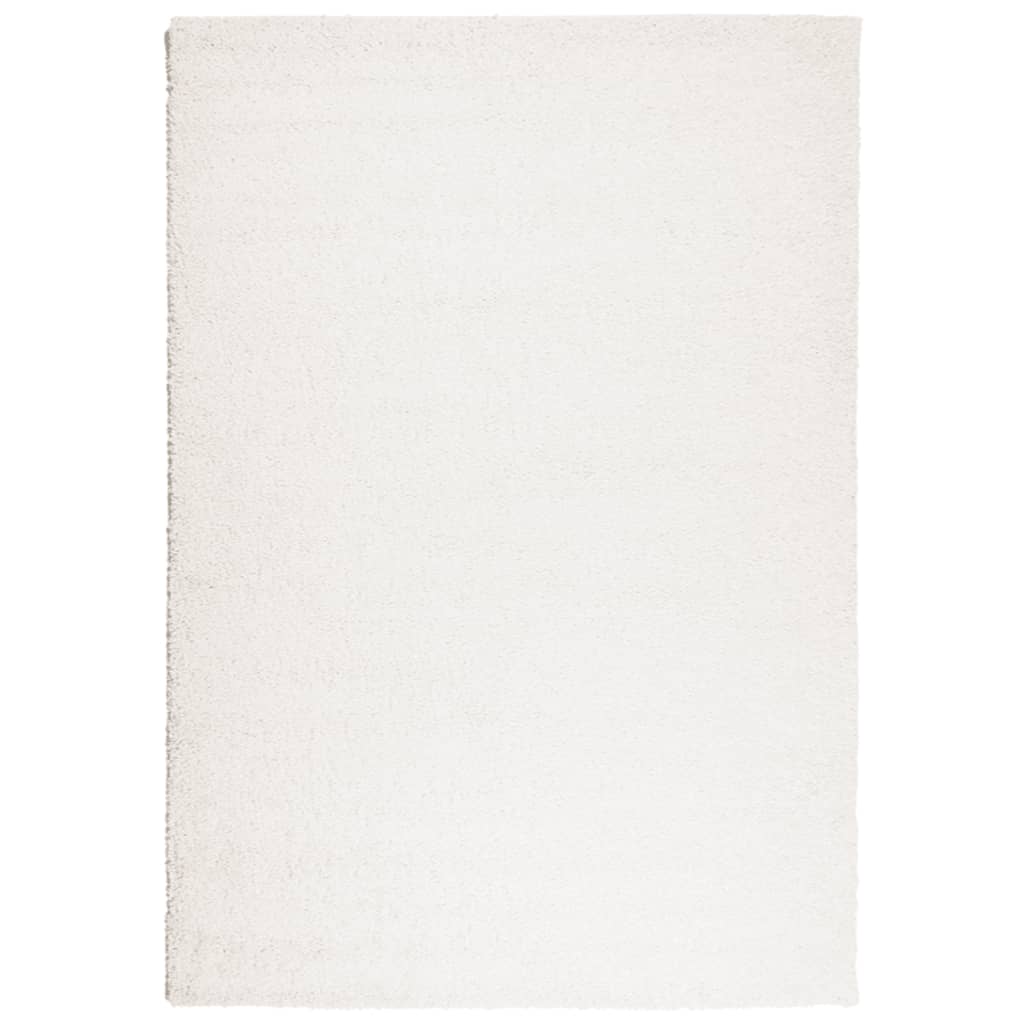 Tappeto Shaggy PAMPLONA a Pelo Lungo Moderno Crema 160x230 cm