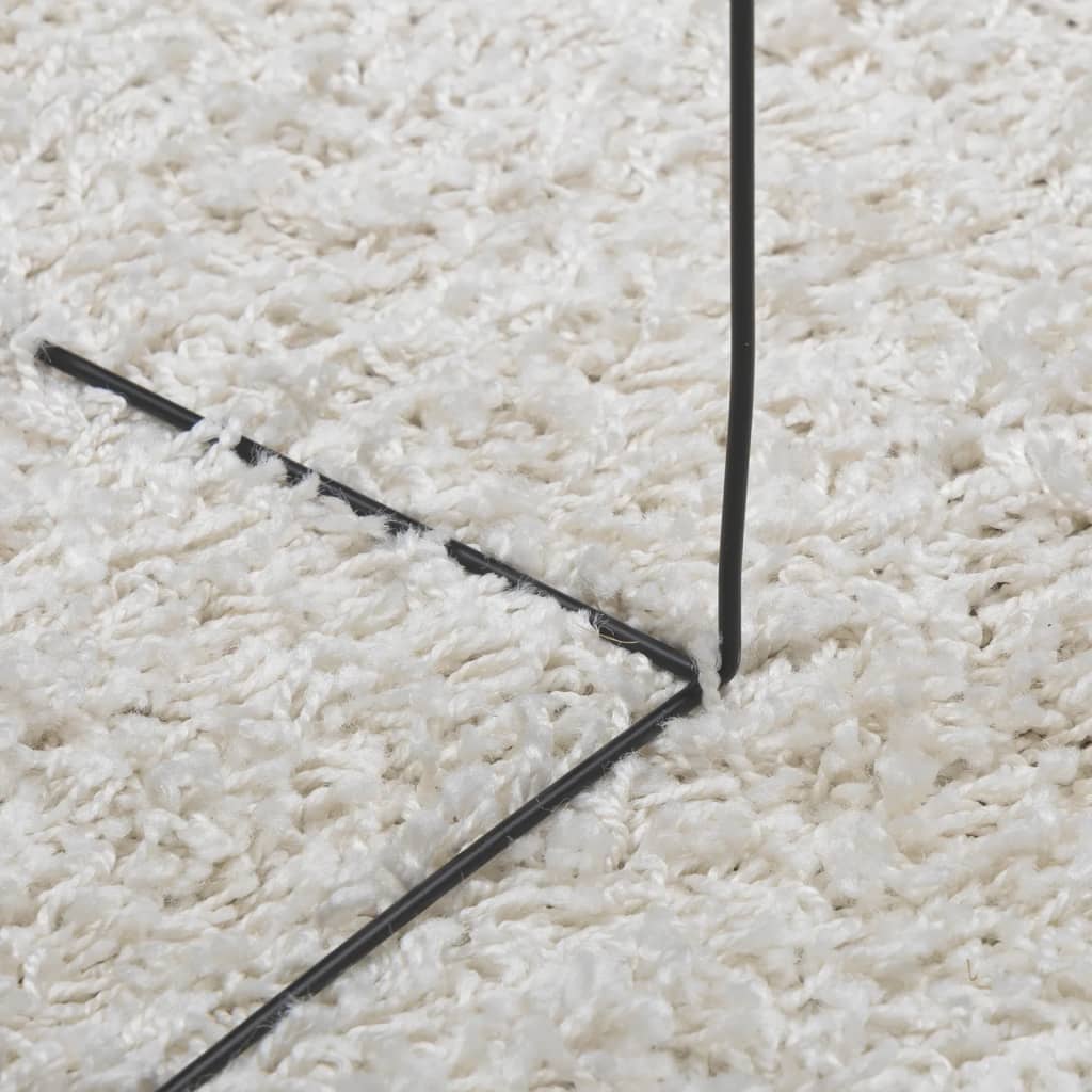 Tappeto Shaggy PAMPLONA a Pelo Lungo Moderno Crema 160x230 cm | homemem39