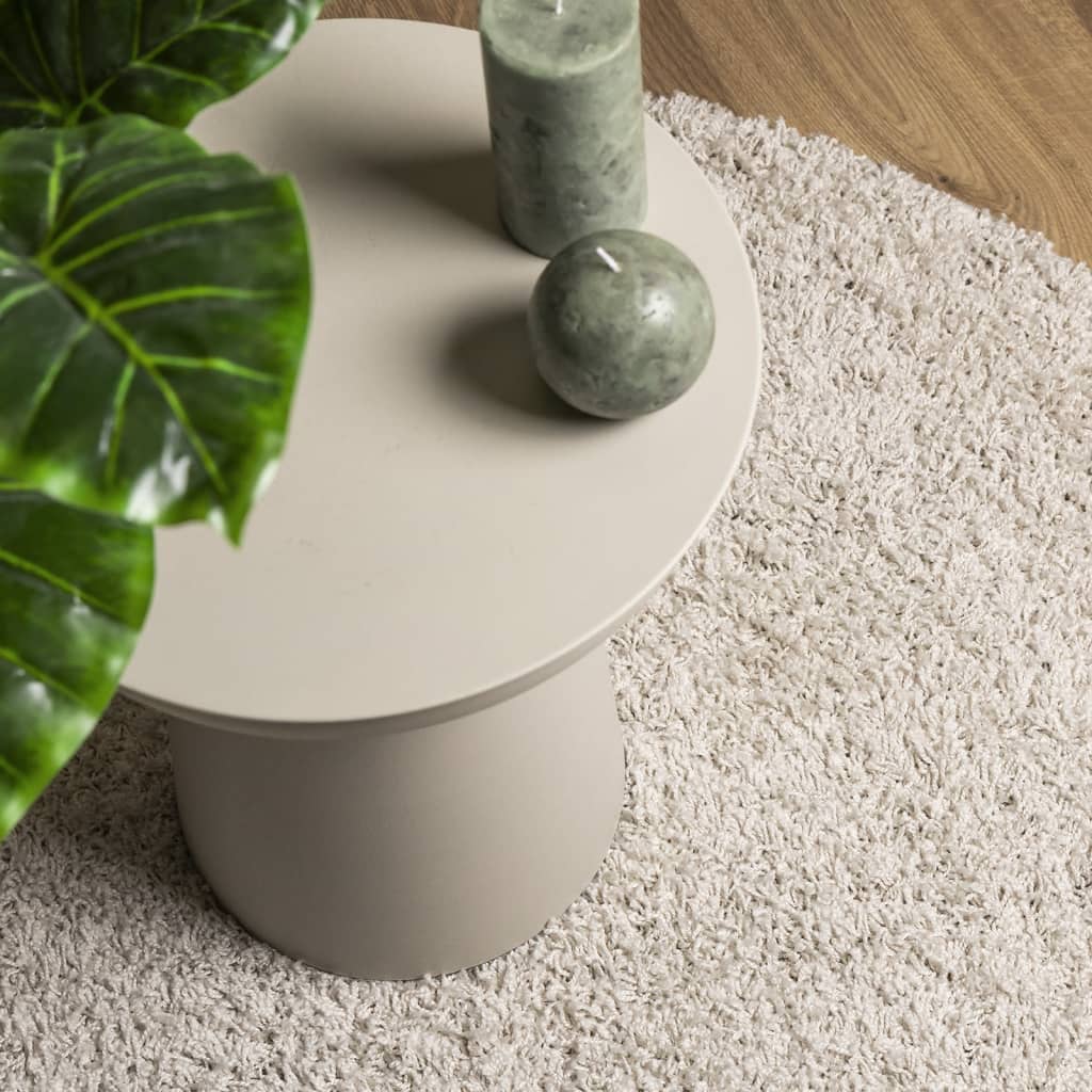 Tappeto Shaggy PAMPLONA a Pelo Lungo Moderno Grigio Ø 100 cm - homemem39