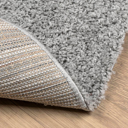 Tappeto Shaggy PAMPLONA a Pelo Lungo Moderno Grigio Ø 160 cm - homemem39