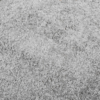 Tappeto Shaggy PAMPLONA a Pelo Lungo Moderno Grigio Ø 160 cm - homemem39