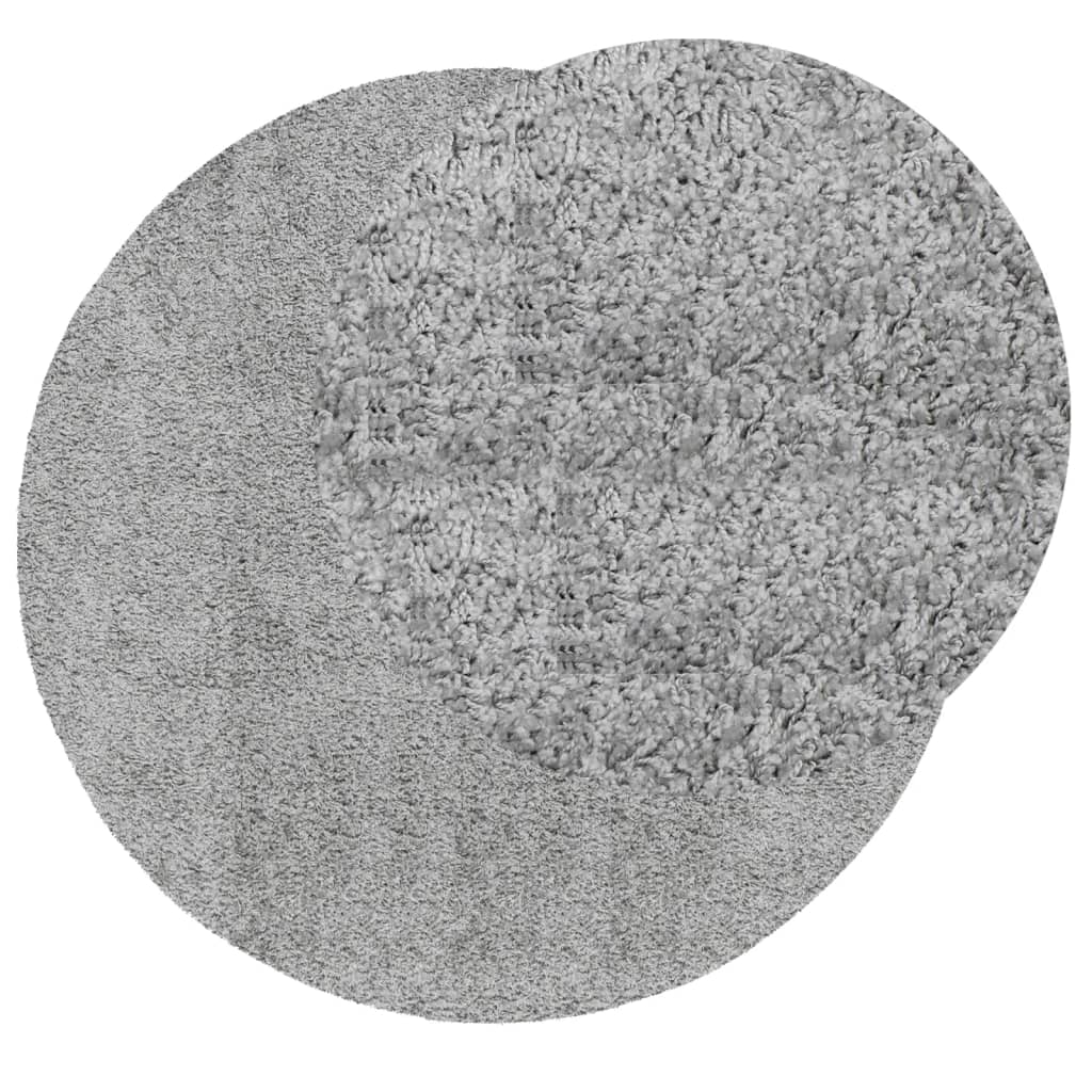 Tappeto Shaggy PAMPLONA a Pelo Lungo Moderno Grigio Ø 280 cm - homemem39
