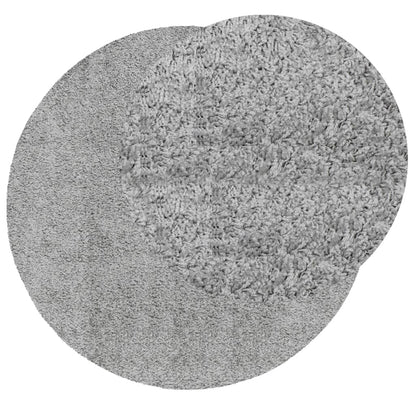 Tappeto Shaggy PAMPLONA a Pelo Lungo Moderno Grigio Ø 280 cm - homemem39