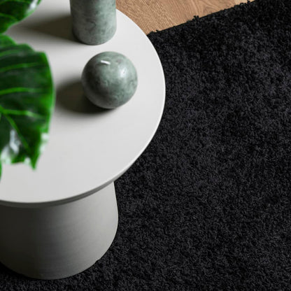 Tappeto Shaggy PAMPLONA a Pelo Lungo Moderno Nero 120x170 cm - homemem39