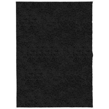 Tappeto Shaggy PAMPLONA a Pelo Lungo Moderno Nero 140x200 cm - homemem39