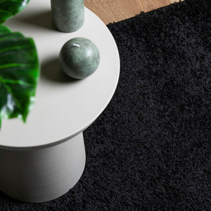Tappeto Shaggy PAMPLONA a Pelo Lungo Moderno Nero 160x230 cm - homemem39
