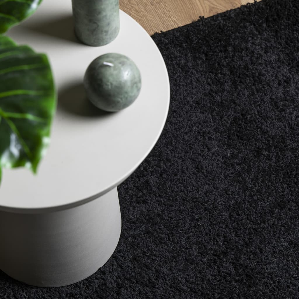 Tappeto Shaggy PAMPLONA a Pelo Lungo Moderno Nero 200x280 cm - homemem39