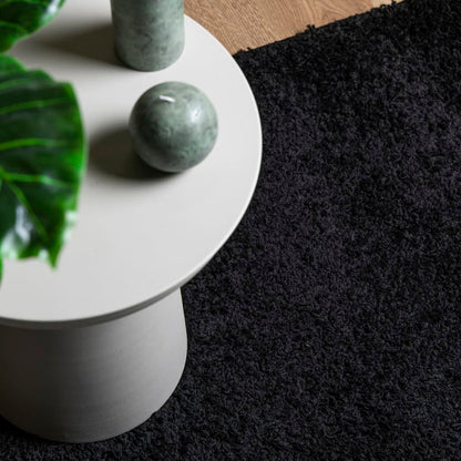 Tappeto Shaggy PAMPLONA a Pelo Lungo Moderno Nero 200x280 cm - homemem39