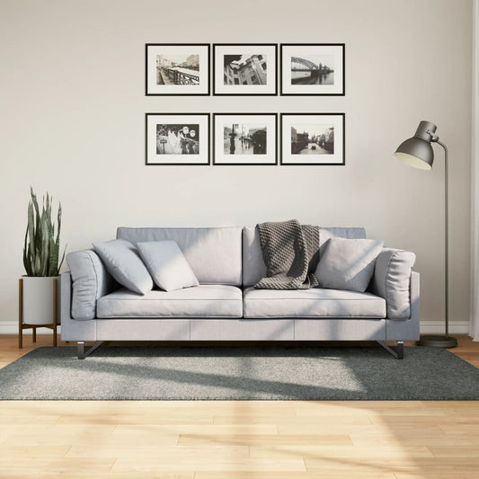 Tappeto Shaggy PAMPLONA a Pelo Lungo Moderno Verde 100x200 cm - homemem39