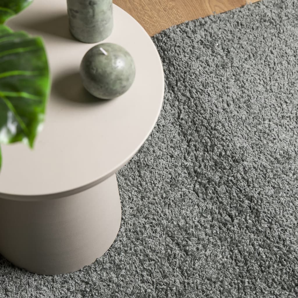 Tappeto Shaggy PAMPLONA a Pelo Lungo Moderno Verde 160x160 cm | homemem39