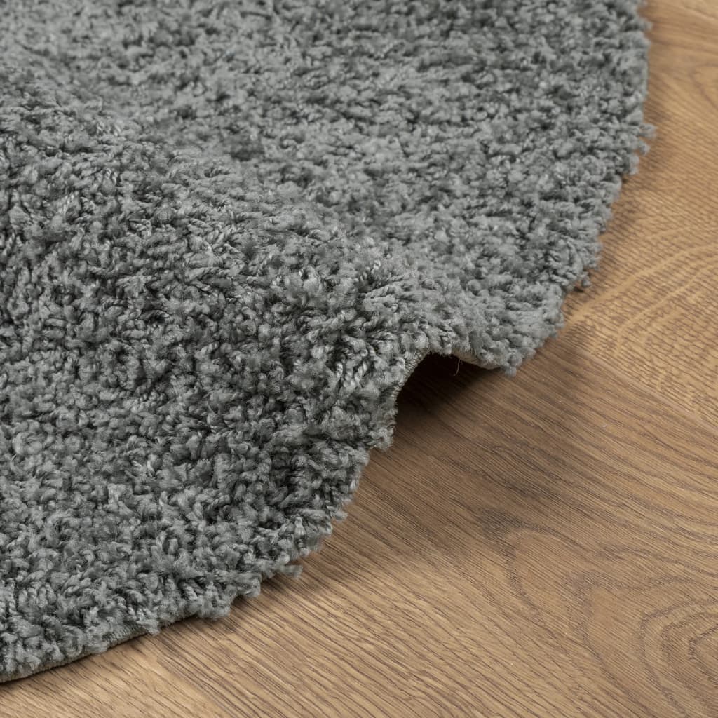 Tappeto Shaggy a Pelo Lungo Moderno Verde Ø 100 cm - homemem39