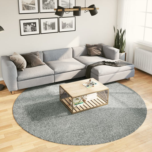 Tappeto Shaggy PAMPLONA a Pelo Lungo Moderno Verde Ø 240 cm - homemem39