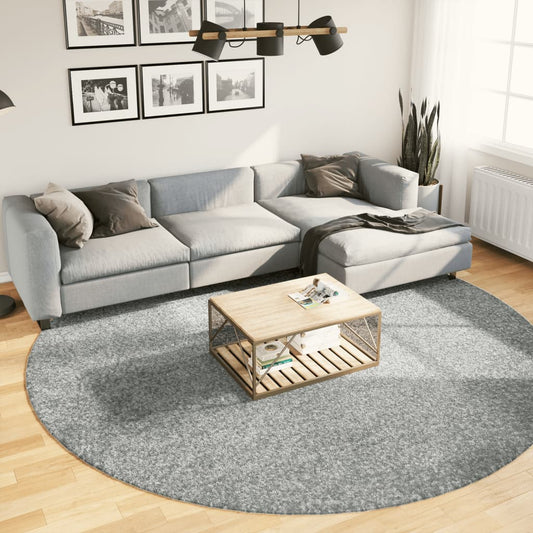 Tappeto Shaggy PAMPLONA a Pelo Lungo Moderno Verde Ø 280 cm - homemem39