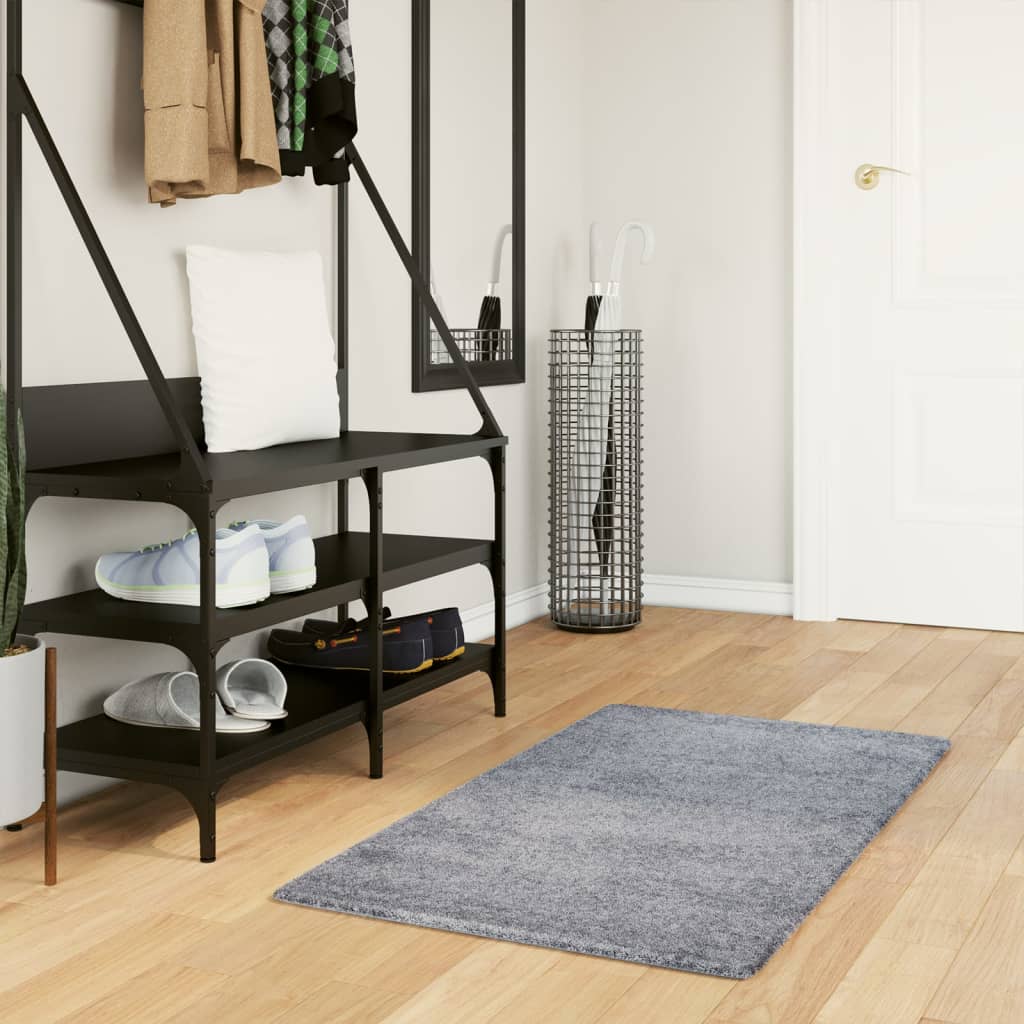 Tappeto Shaggy PAMPLONA a Pelo Lungo Moderno Blu 60x110 cm - homemem39