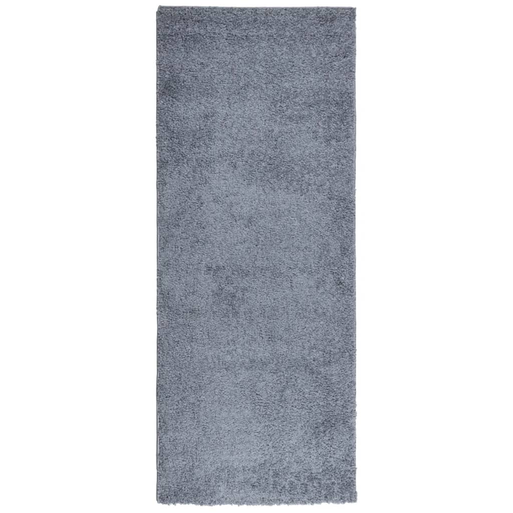 Tappeto Shaggy PAMPLONA a Pelo Lungo Moderno Blu 80x200 cm - homemem39