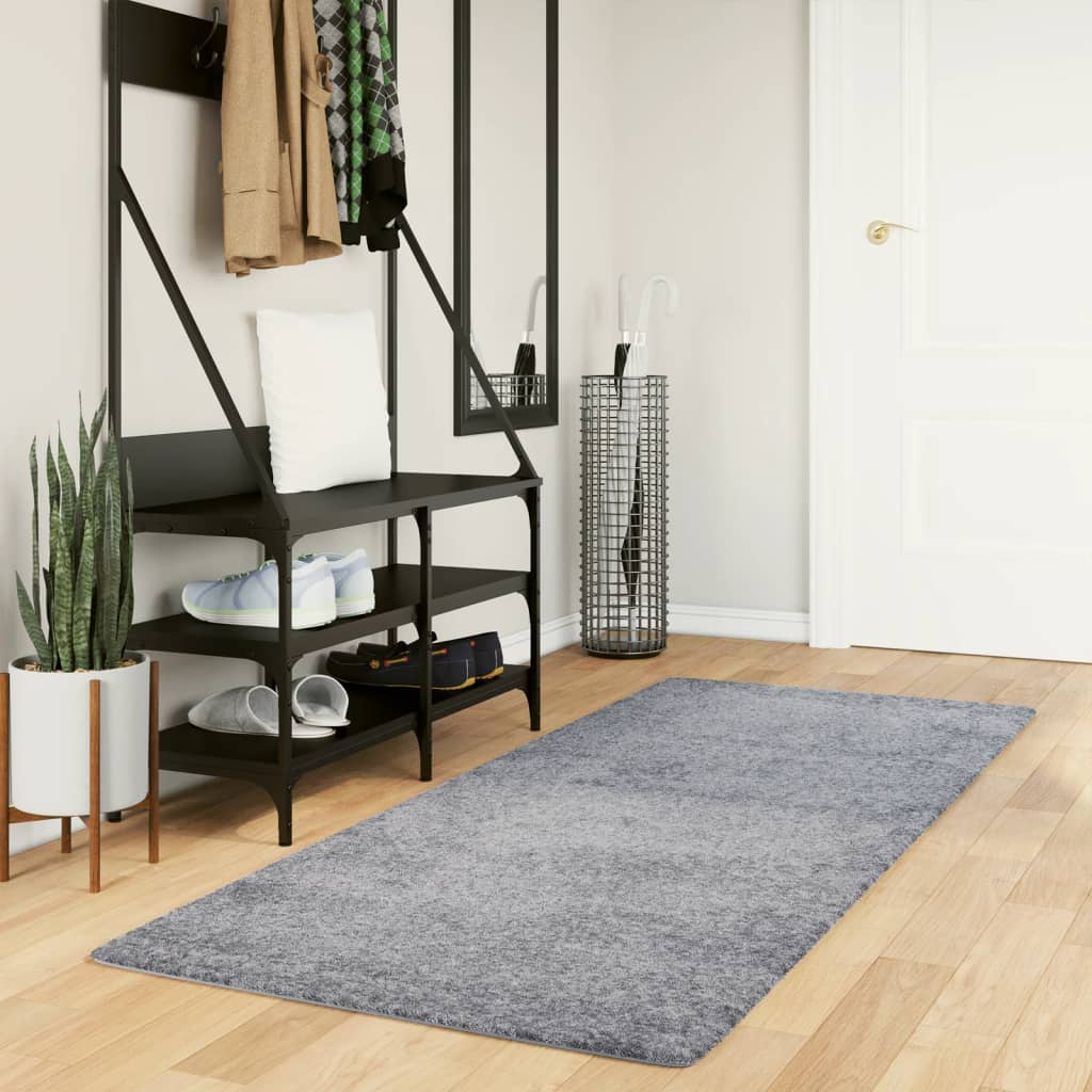 Tappeto Shaggy PAMPLONA a Pelo Lungo Moderno Blu 80x200 cm - homemem39