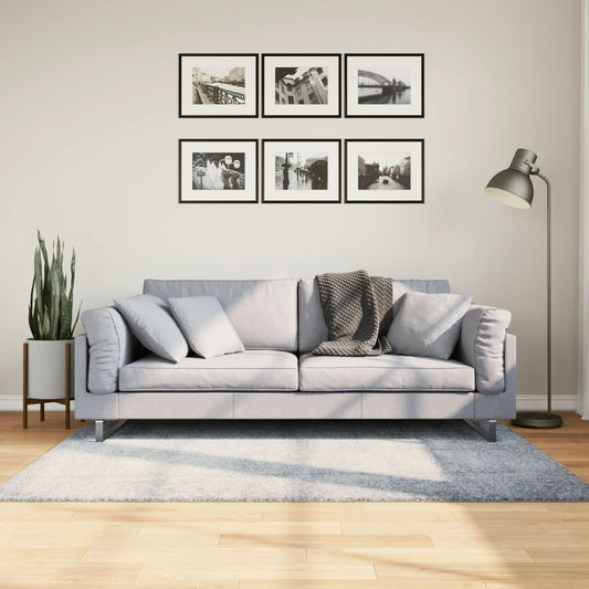Tappeto Shaggy PAMPLONA a Pelo Lungo Moderno Blu 120x170 cm - homemem39