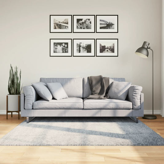 Tappeto Shaggy PAMPLONA a Pelo Lungo Moderno Blu 160x160 cm - homemem39