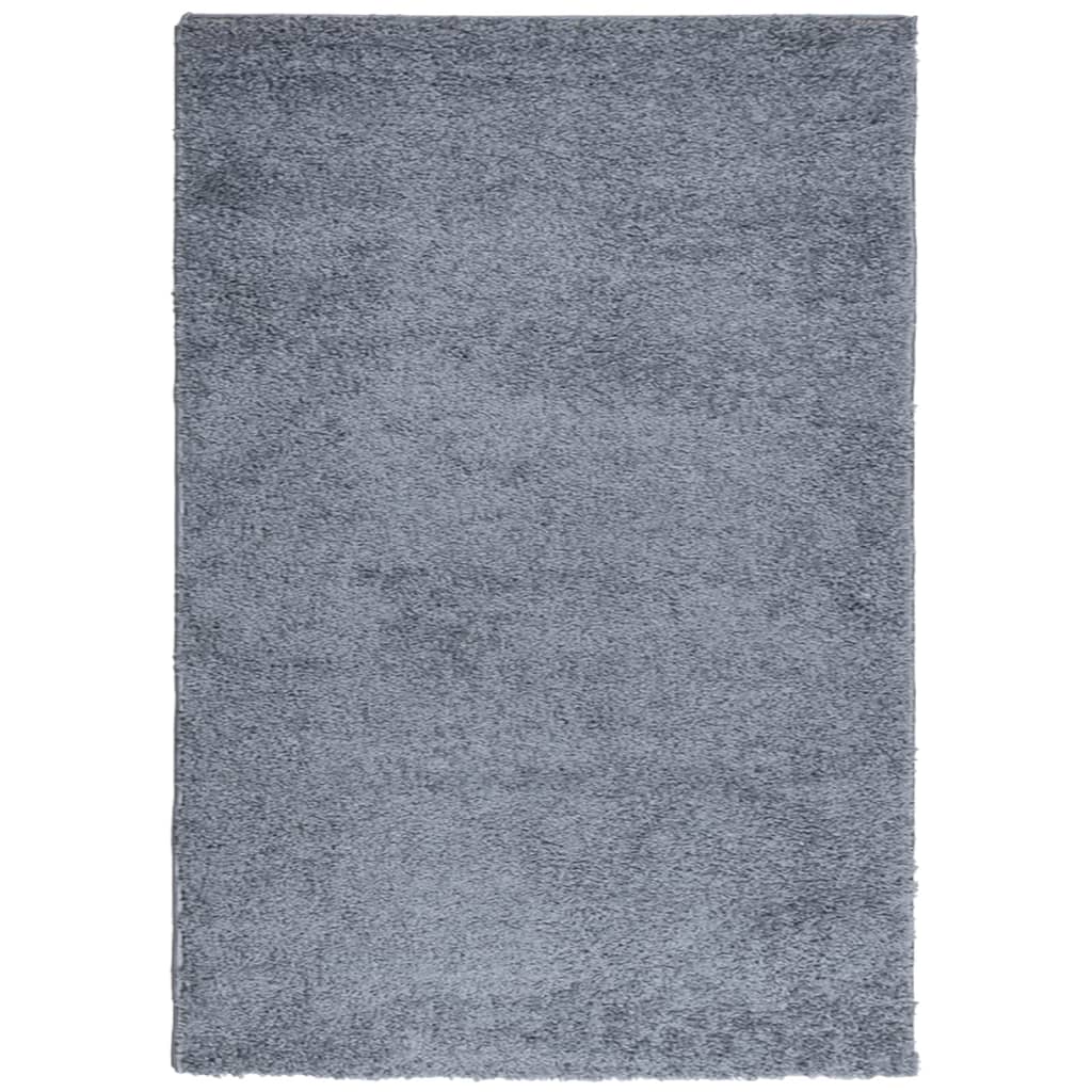 Tappeto Shaggy PAMPLONA a Pelo Lungo Moderno Blu 160x230 cm - homemem39