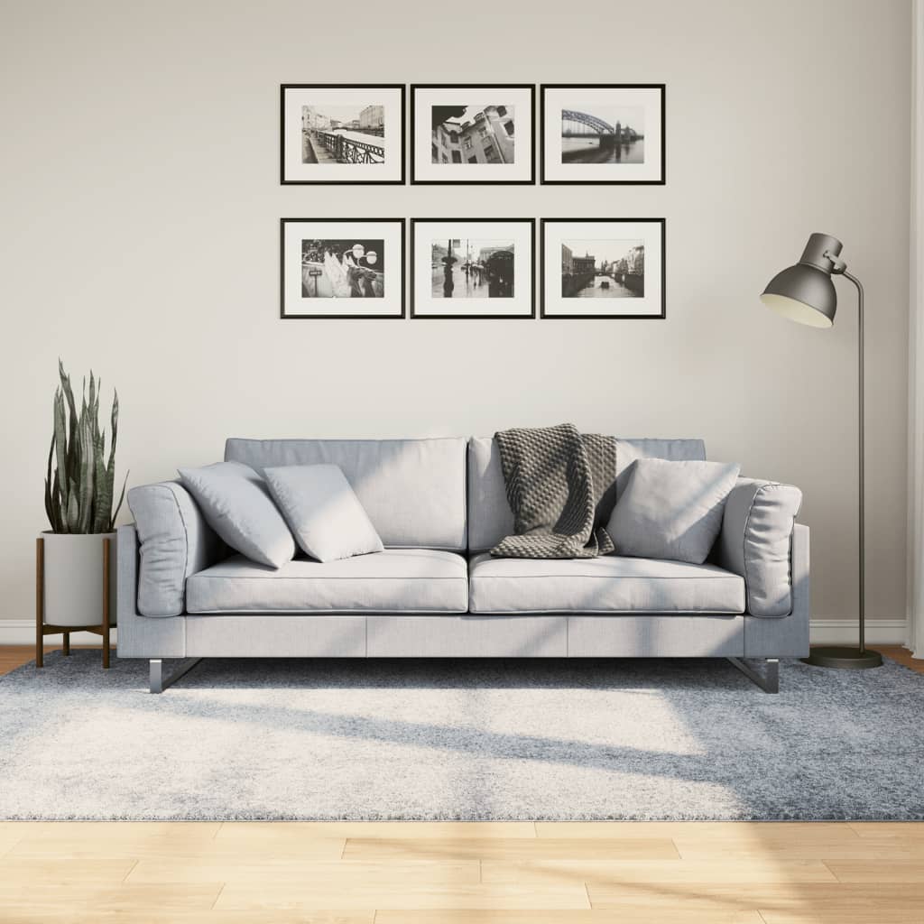Tappeto Shaggy PAMPLONA a Pelo Lungo Moderno Blu 160x230 cm - homemem39