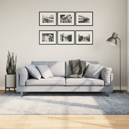 Tappeto Shaggy PAMPLONA a Pelo Lungo Moderno Blu 160x230 cm - homemem39