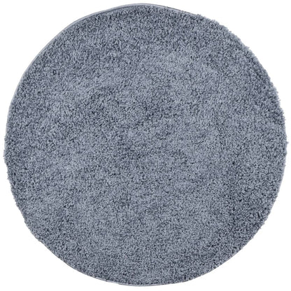Tappeto Shaggy PAMPLONA a Pelo Lungo Moderno Blu Ø 80 cm - homemem39