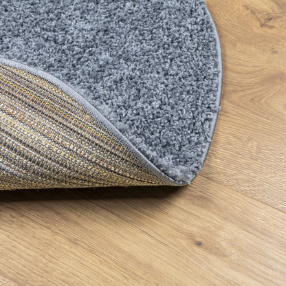 Tappeto Shaggy PAMPLONA a Pelo Lungo Moderno Blu Ø 80 cm - homemem39