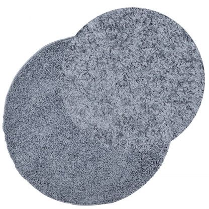 Tappeto Shaggy PAMPLONA a Pelo Lungo Moderno Blu Ø 100 cm - homemem39