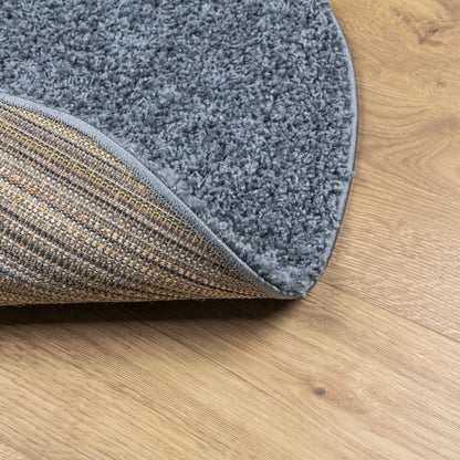 Tappeto Shaggy PAMPLONA a Pelo Lungo Moderno Blu Ø 100 cm - homemem39