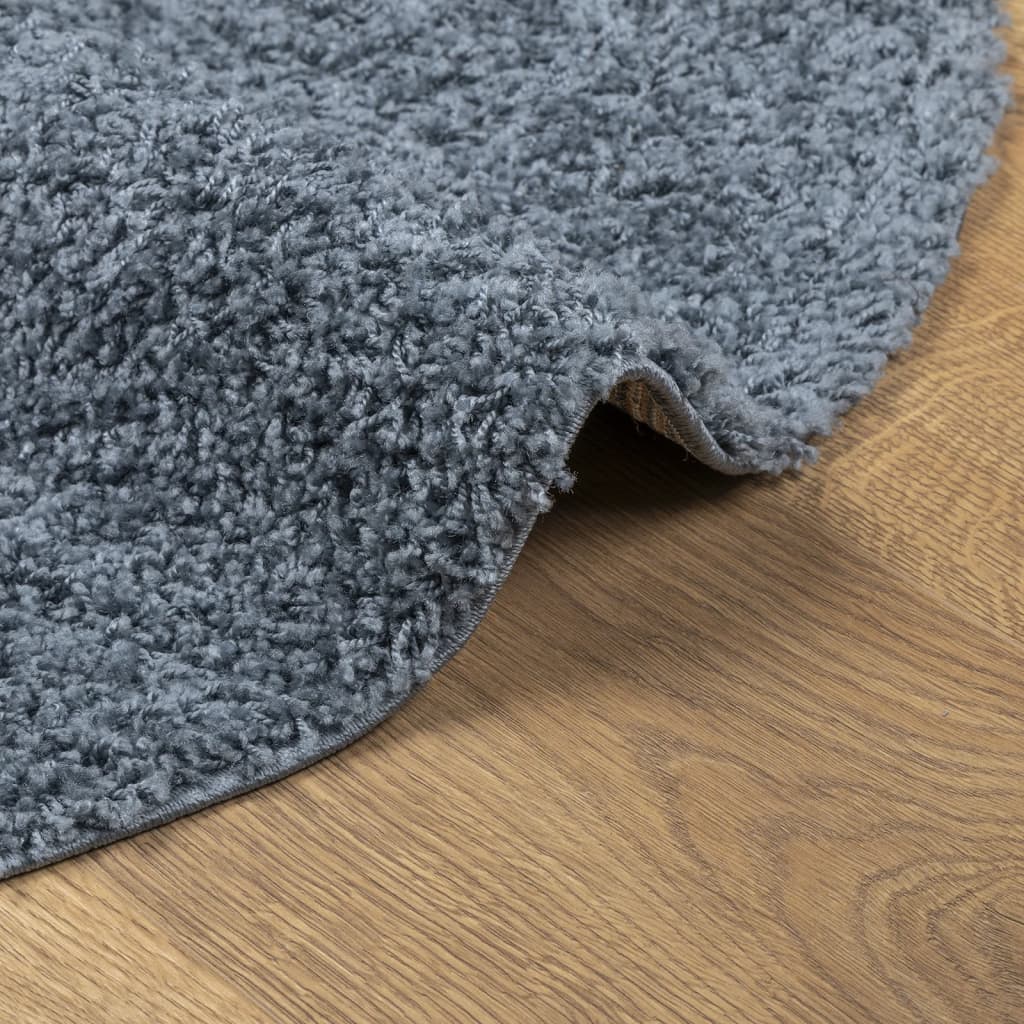 Tappeto Shaggy PAMPLONA a Pelo Lungo Moderno Blu Ø 100 cm - homemem39