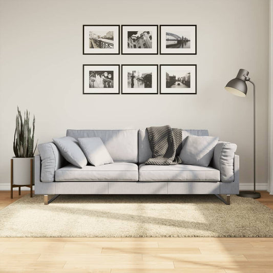 Tappeto Shaggy PAMPLONA a Pelo Lungo Moderno Oro 140x200 cm - homemem39