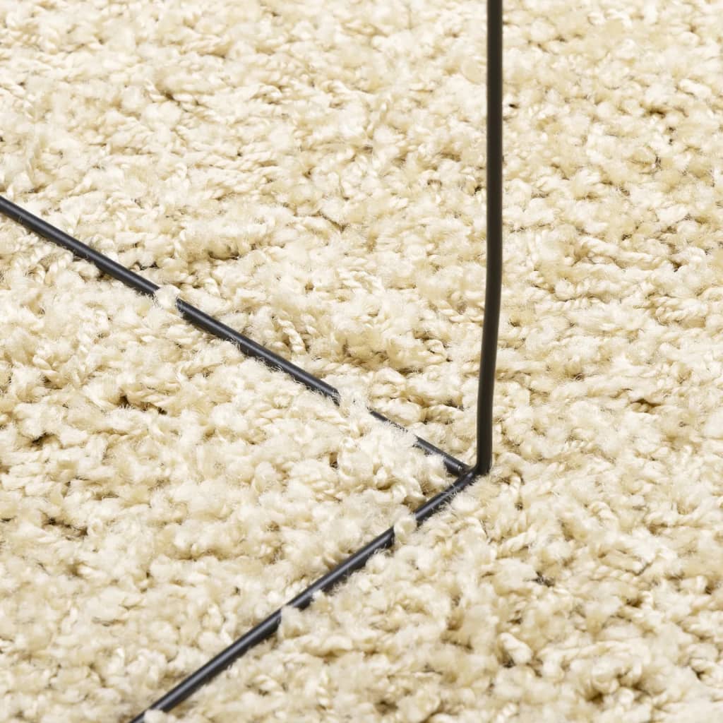 Tappeto Shaggy PAMPLONA a Pelo Lungo Moderno Oro Ø 100 cm - homemem39
