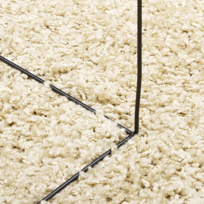 Tappeto Shaggy PAMPLONA a Pelo Lungo Moderno Oro Ø 100 cm - homemem39