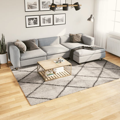 Tappeto Shaggy PAMPLONA Pelo Lungo Beige e Antracite 200x280 cm - homemem39