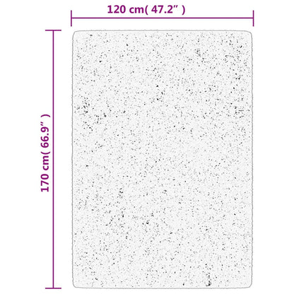 Tappeto Shaggy PAMPLONA a Pelo Lungo Nero e Crema 120x170 cm - homemem39