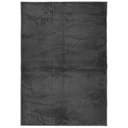 Tappeto IZA a Pelo Corto Aspetto Scandinavo antracite 140x200cm - homemem39