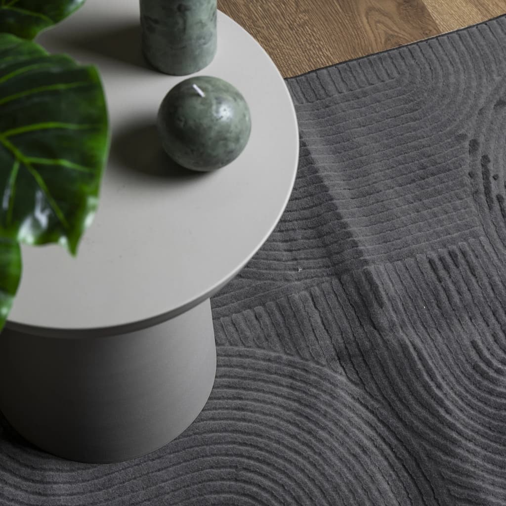 Tappeto IZA a Pelo Corto Aspetto Scandinavo antracite 140x200cm | homemem39