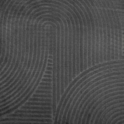 Tappeto IZA a Pelo Corto con Aspetto Scandinavo antracite Ø80cm