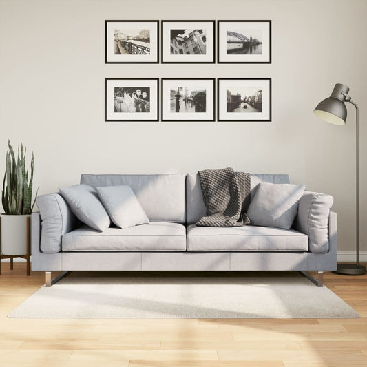 Tappeto IZA a Pelo Corto Aspetto Scandinavo Crema 80x150 cm - homemem39
