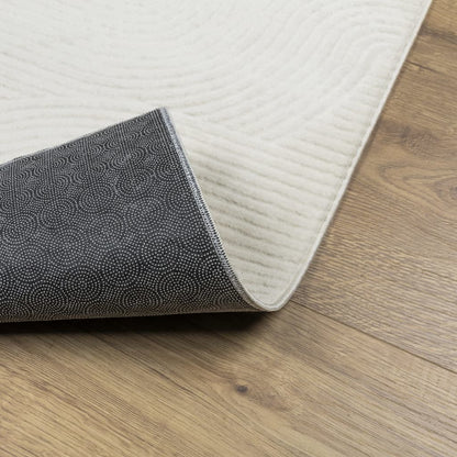 Tappeto IZA a Pelo Corto Aspetto Scandinavo Crema 100x200 cm - homemem39