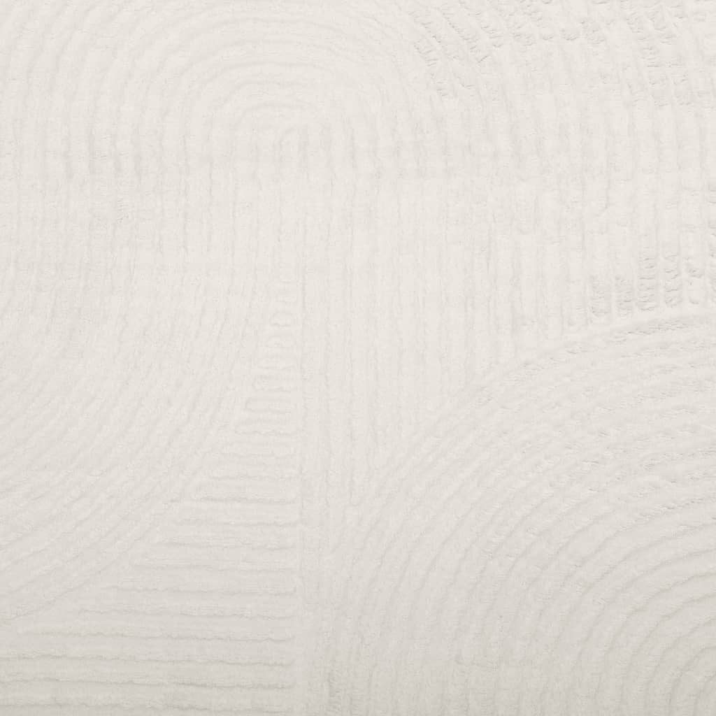 Tappeto IZA a Pelo Corto con Aspetto Scandinavo Crema Ø 120 cm