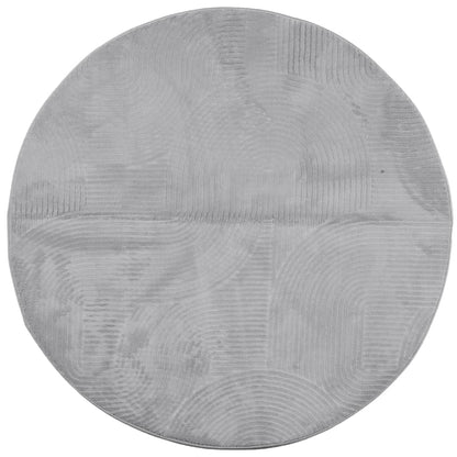 Tappeto IZA a Pelo Corto con Aspetto Scandinavo Grigio Ø 80 cm - homemem39