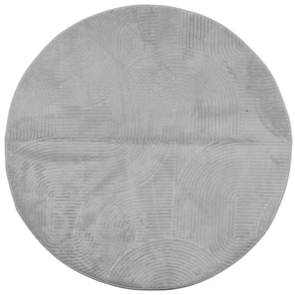Tappeto IZA a Pelo Corto con Aspetto Scandinavo Grigio Ø 100 cm - homemem39