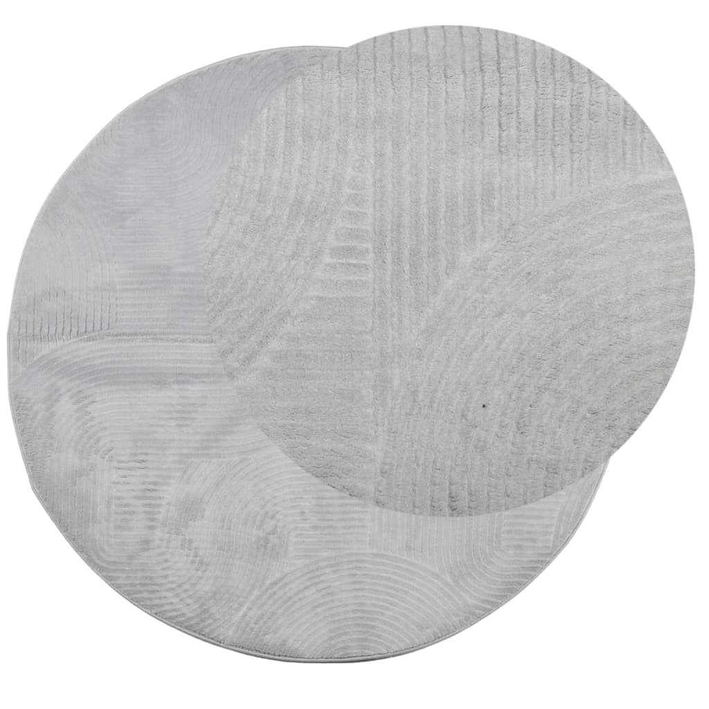 Tappeto IZA a Pelo Corto con Aspetto Scandinavo Grigio Ø 100 cm - homemem39